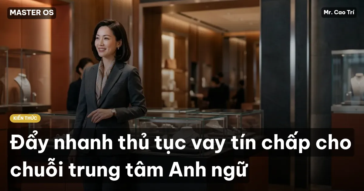 Đẩy nhanh thủ tục vay tín chấp cho chuỗi trung tâm Anh ngữ