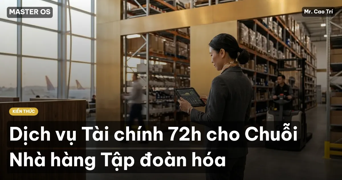 Dịch vụ Tài chính 72h cho Chuỗi Nhà hàng Tập đoàn hóa