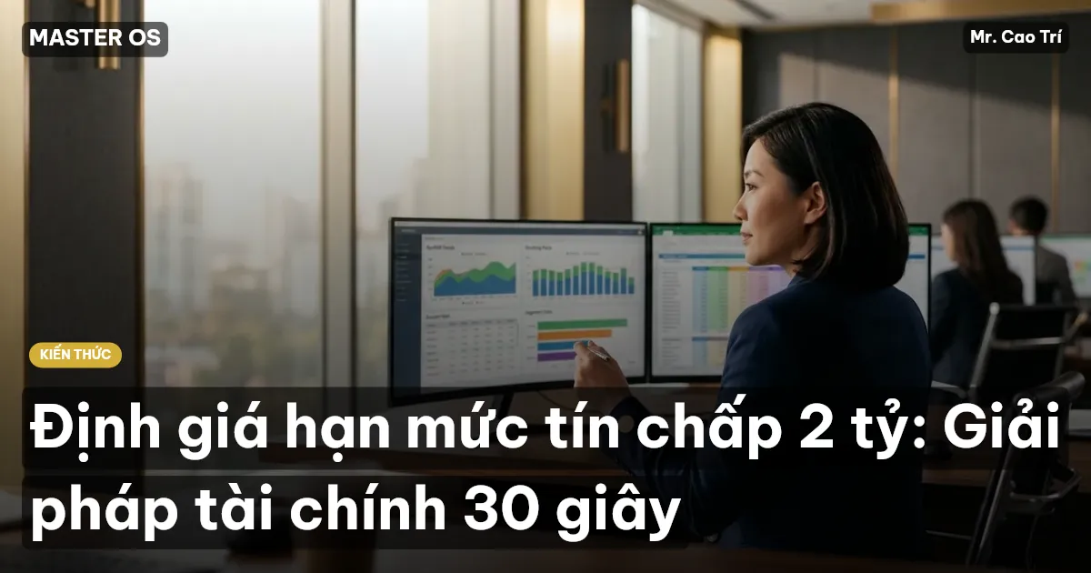 Định giá hạn mức tín chấp 2 tỷ: Giải pháp tài chính 30 giây