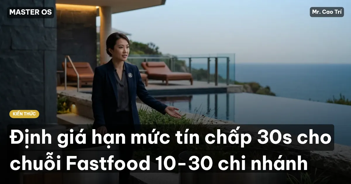 Định giá hạn mức tín chấp 30s cho chuỗi Fastfood 10-30 chi nhánh