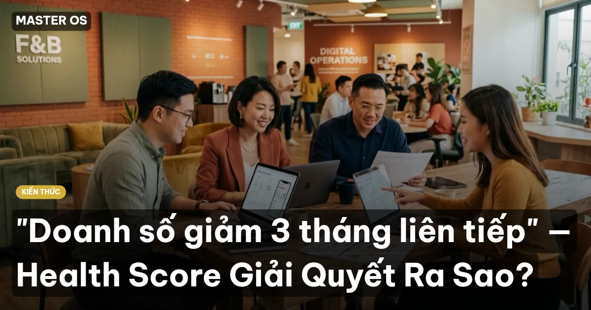 "Doanh số giảm 3 tháng liên tiếp" — Health Score Giải Quyết Ra Sao?