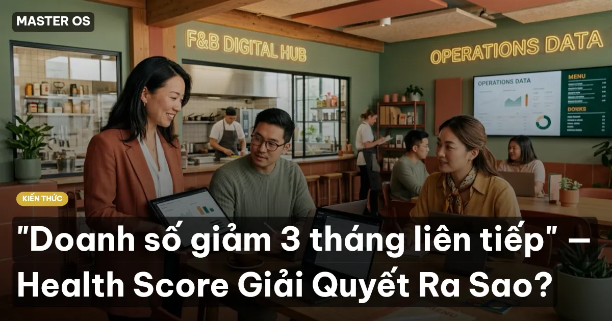 "Doanh số giảm 3 tháng liên tiếp" — Health Score Giải Quyết Ra Sao?