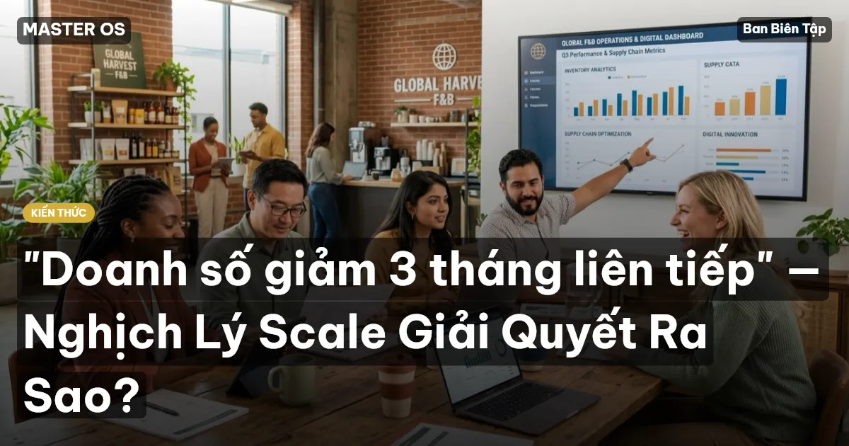 "Doanh số giảm 3 tháng liên tiếp" — Nghịch Lý Scale Giải Quyết Ra Sao?
