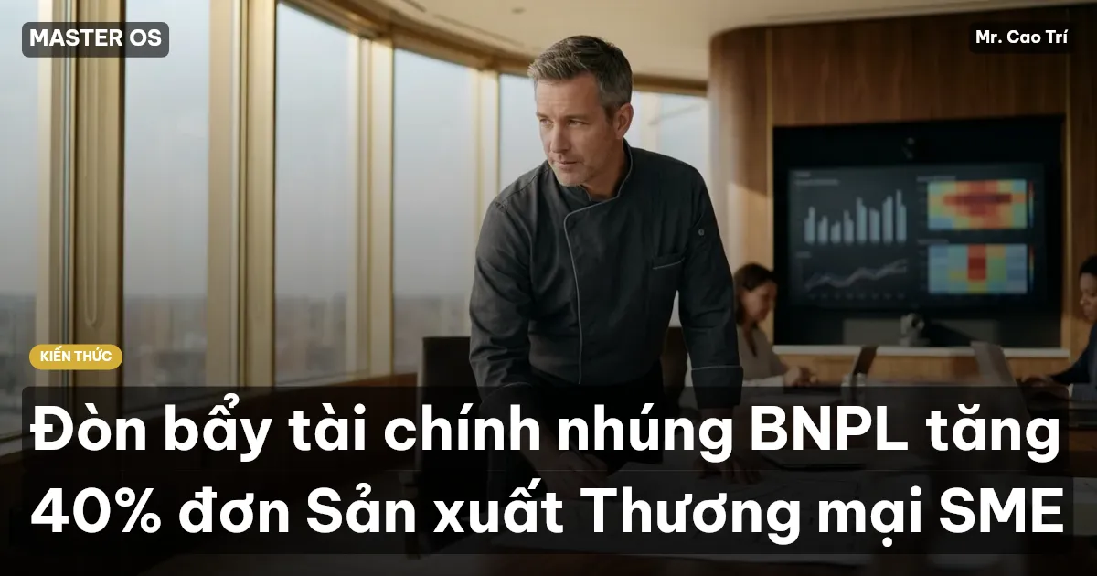 Đòn bẩy tài chính nhúng BNPL tăng 40% đơn Sản xuất Thương mại SME