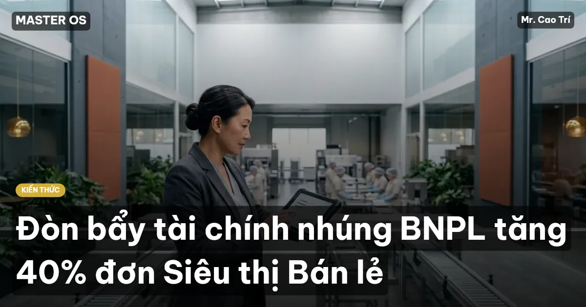 Đòn bẩy tài chính nhúng BNPL tăng 40% đơn Siêu thị Bán lẻ