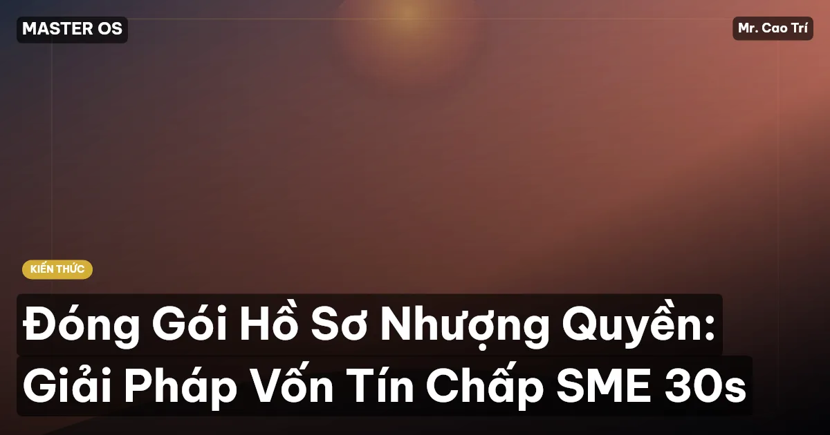 Đóng Gói Hồ Sơ Nhượng Quyền: Giải Pháp Vốn Tín Chấp SME 30s