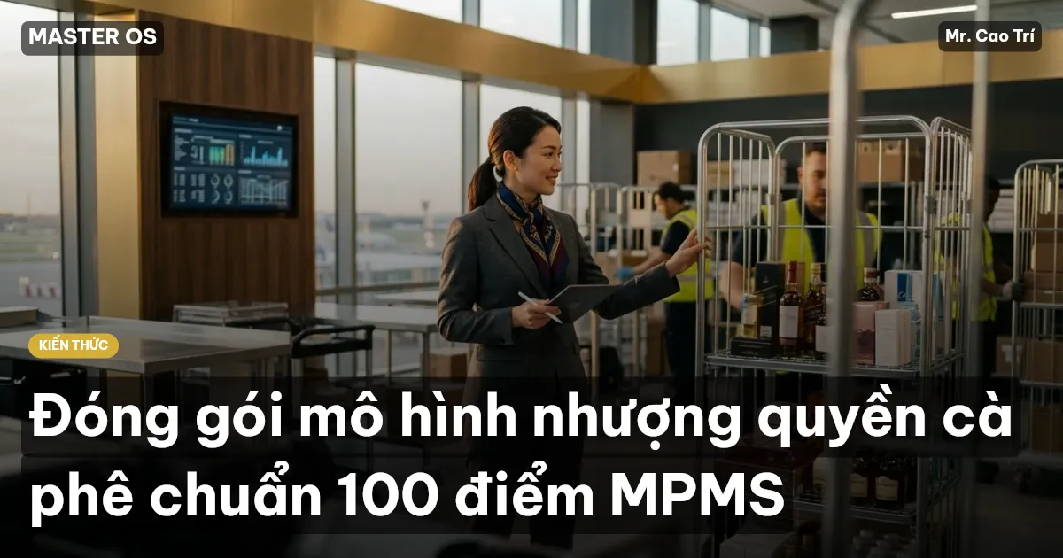 Đóng gói mô hình nhượng quyền cà phê chuẩn 100 điểm MPMS