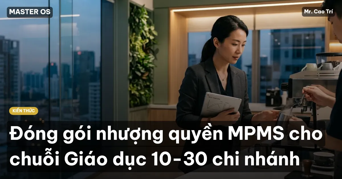 Đóng gói nhượng quyền MPMS cho chuỗi Giáo dục 10-30 chi nhánh