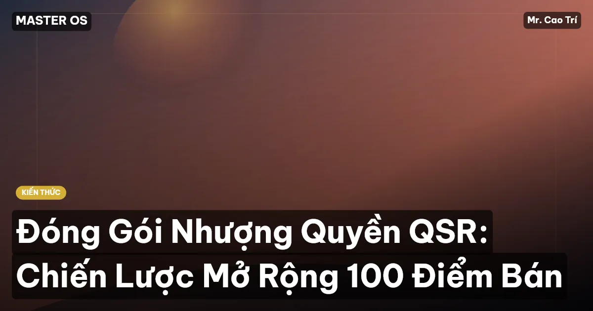 Đóng Gói Nhượng Quyền QSR: Chiến Lược Mở Rộng 100 Điểm Bán