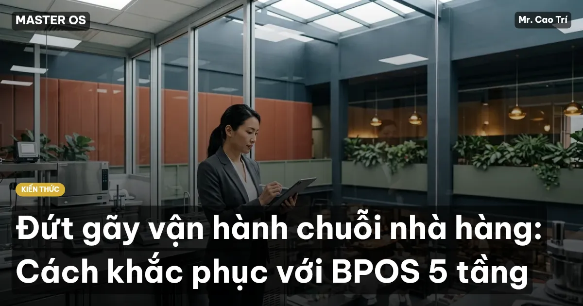 Đứt gãy vận hành chuỗi nhà hàng: Cách khắc phục với BPOS 5 tầng