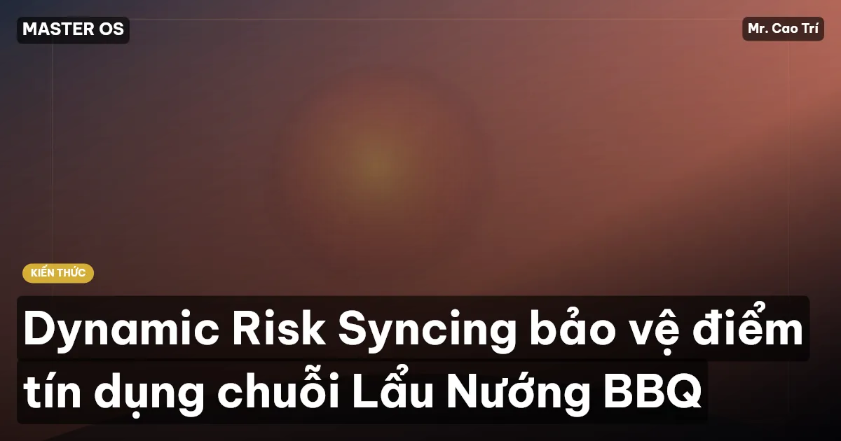 Dynamic Risk Syncing bảo vệ điểm tín dụng chuỗi Lẩu Nướng BBQ