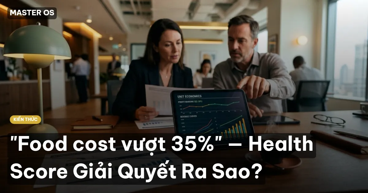 "Food cost vượt 35%" — Health Score Giải Quyết Ra Sao?