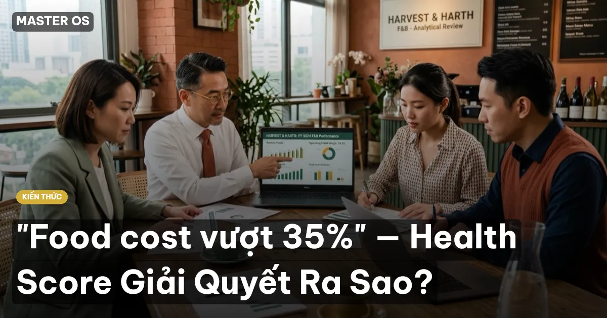 "Food cost vượt 35%" — Health Score Giải Quyết Ra Sao?