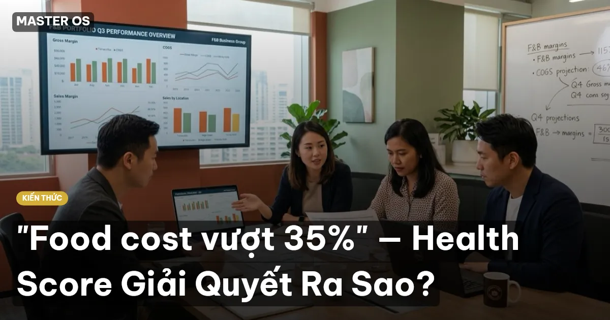 "Food cost vượt 35%" — Health Score Giải Quyết Ra Sao?