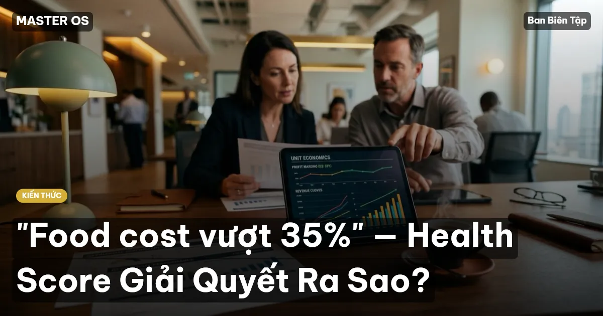 "Food cost vượt 35%" — Health Score Giải Quyết Ra Sao?