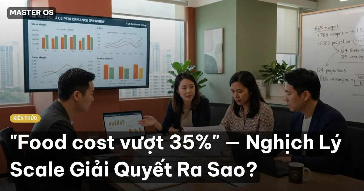 "Food cost vượt 35%" — Nghịch Lý Scale Giải Quyết Ra Sao?