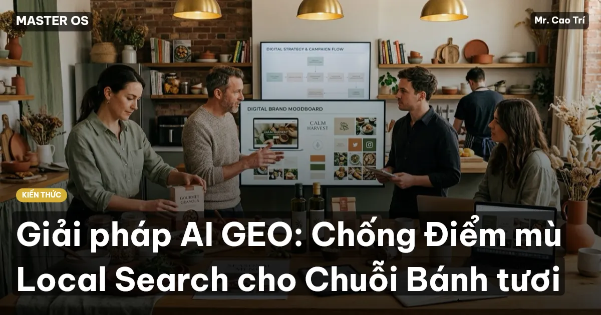 Giải pháp AI GEO: Chống Điểm mù Local Search cho Chuỗi Bánh tươi