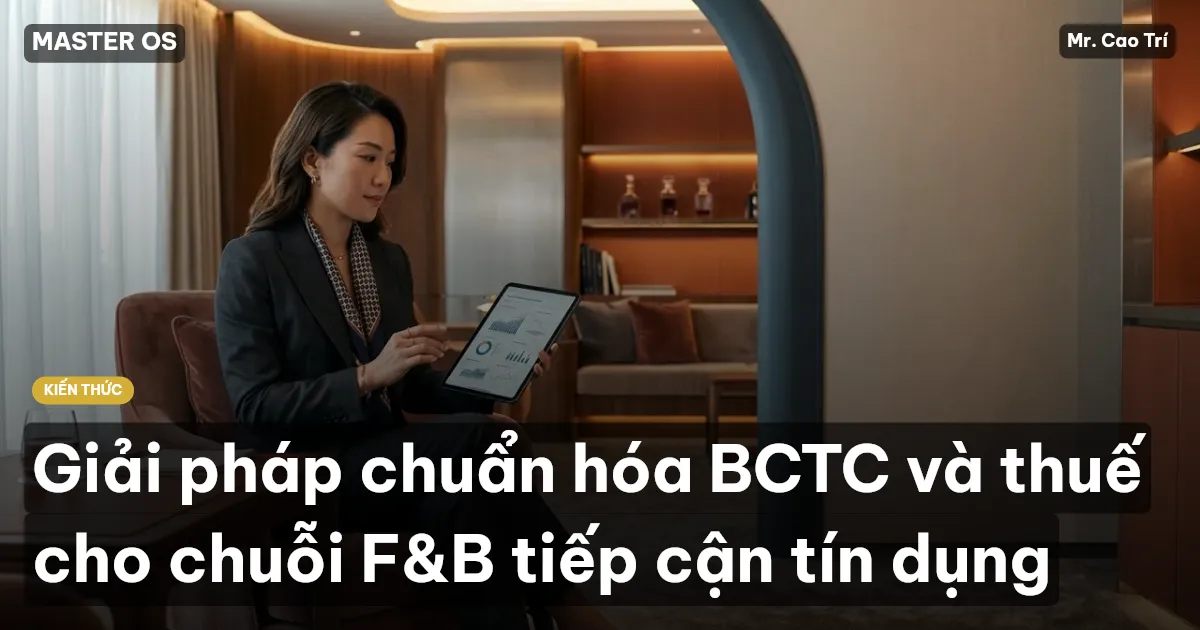 Giải pháp chuẩn hóa BCTC và thuế cho chuỗi F&B tiếp cận tín dụng