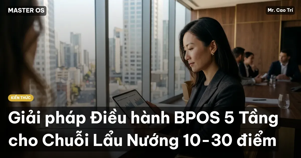 Giải pháp Điều hành BPOS 5 Tầng cho Chuỗi Lẩu Nướng 10-30 điểm