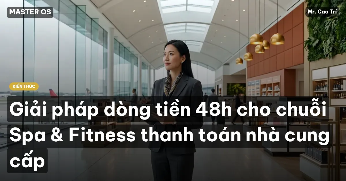 Giải pháp dòng tiền 48h cho chuỗi Spa & Fitness thanh toán nhà cung cấp