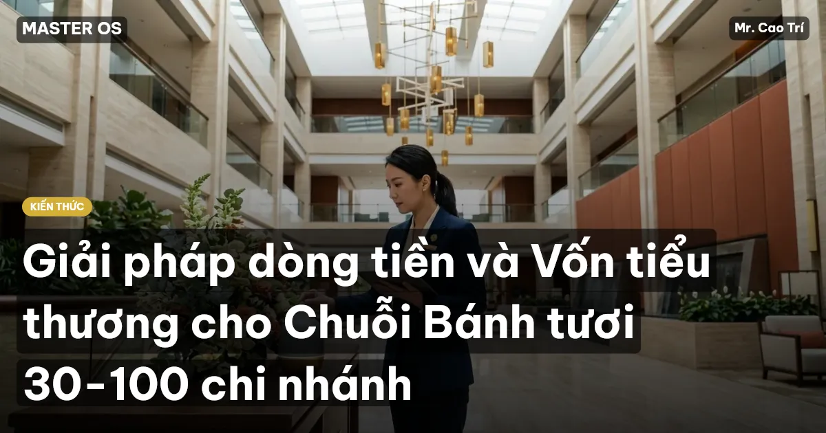Giải pháp dòng tiền và Vốn tiểu thương cho Chuỗi Bánh tươi 30-100 chi nhánh