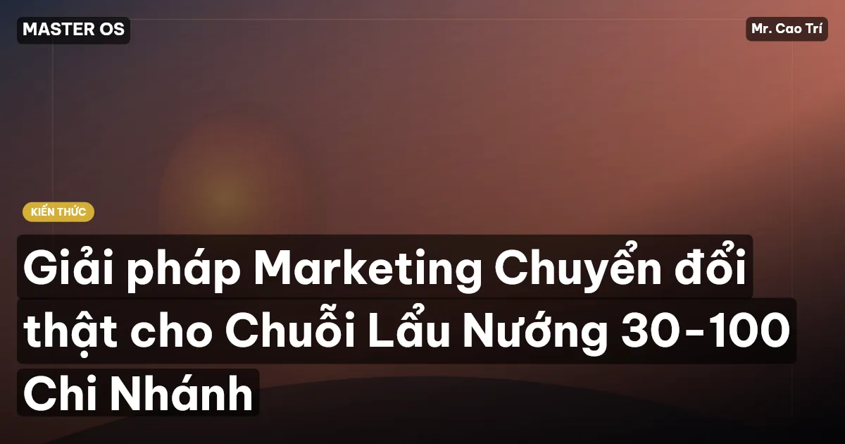 Giải pháp Marketing Chuyển đổi thật cho Chuỗi Lẩu Nướng 30-100 Chi Nhánh