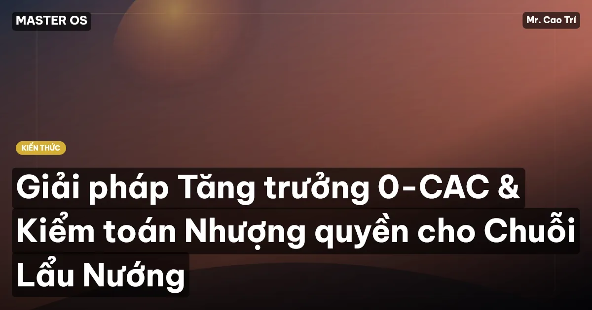 Giải pháp Tăng trưởng 0-CAC & Kiểm toán Nhượng quyền cho Chuỗi Lẩu Nướng
