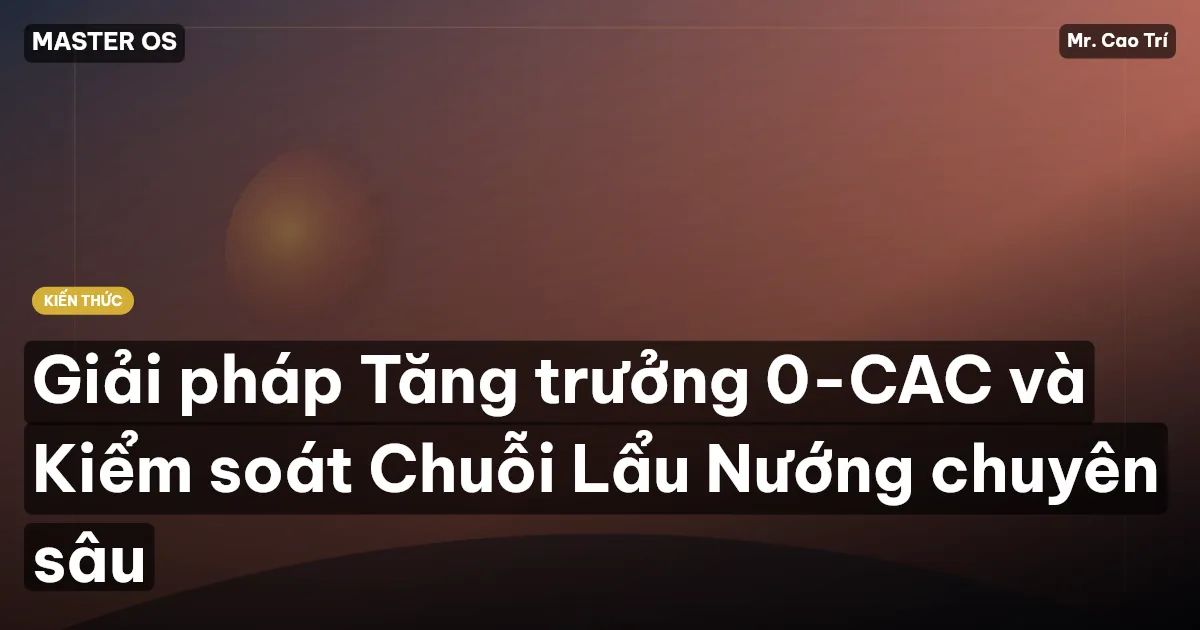 Giải pháp Tăng trưởng 0-CAC và Kiểm soát Chuỗi Lẩu Nướng chuyên sâu