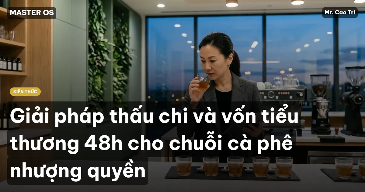 Giải pháp thấu chi và vốn tiểu thương 48h cho chuỗi cà phê nhượng quyền