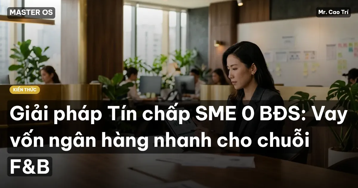 Giải pháp Tín chấp SME 0 BĐS: Vay vốn ngân hàng nhanh cho chuỗi F