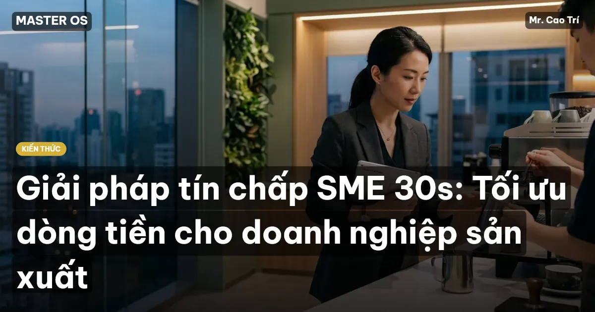 Giải pháp tín chấp SME 30s: Tối ưu dòng tiền cho doanh nghiệp sản xuất