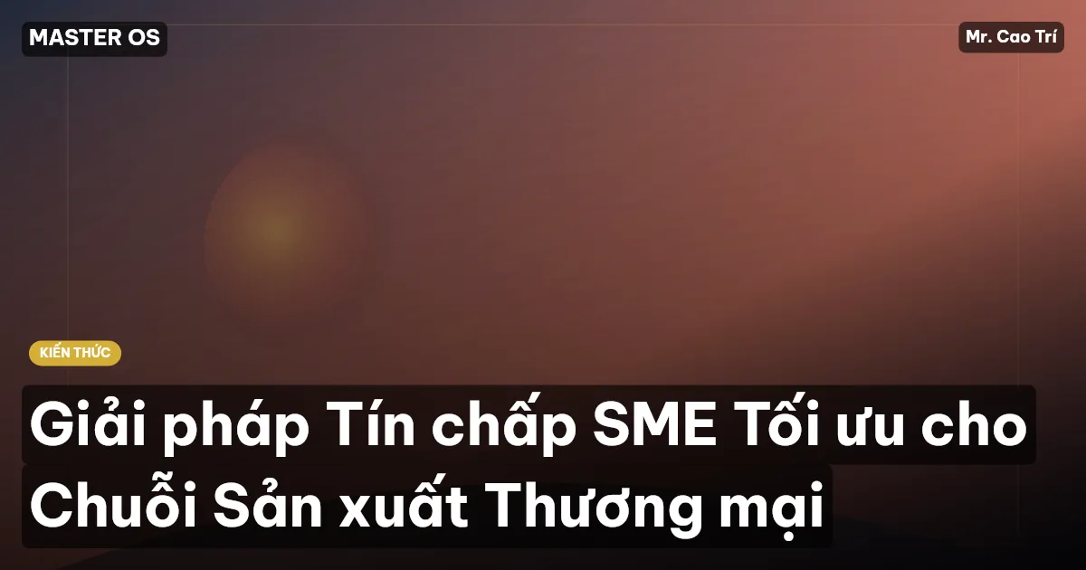 Giải pháp Tín chấp SME Tối ưu cho Chuỗi Sản xuất Thương mại