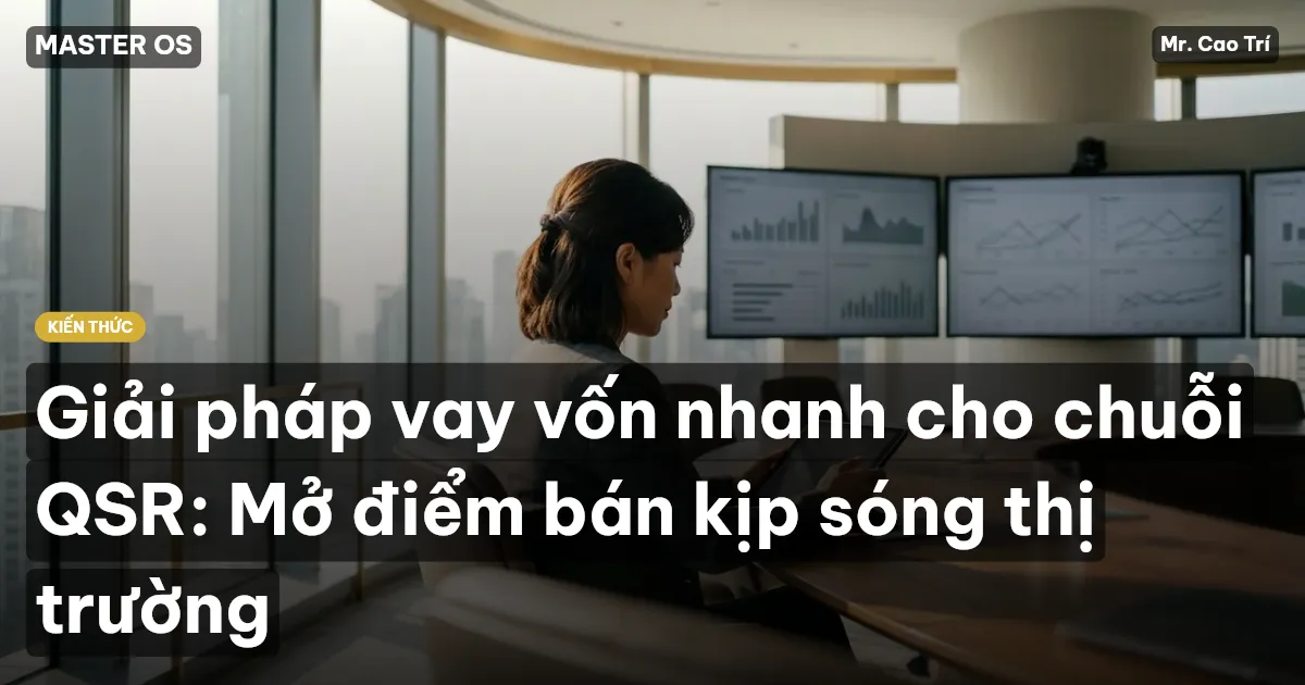 Giải pháp vay vốn nhanh cho chuỗi QSR: Mở điểm bán kịp sóng thị trường