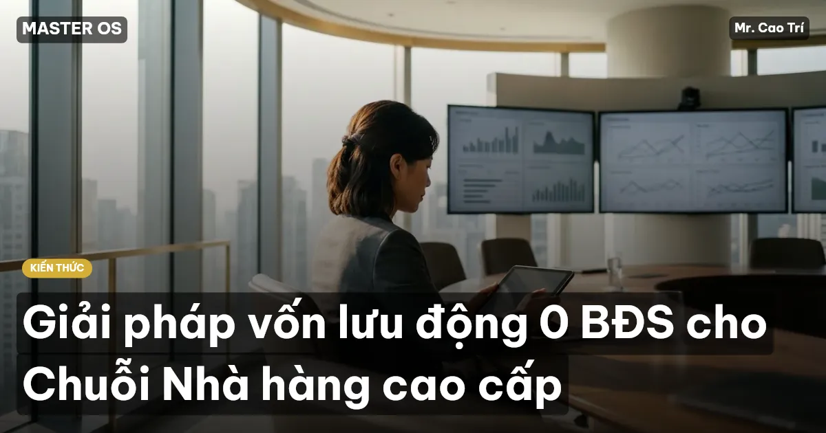 Giải pháp vốn lưu động 0 BĐS cho Chuỗi Nhà hàng cao cấp
