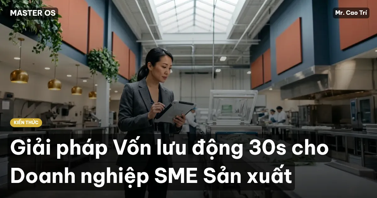 Giải pháp Vốn lưu động 30s cho Doanh nghiệp SME Sản xuất