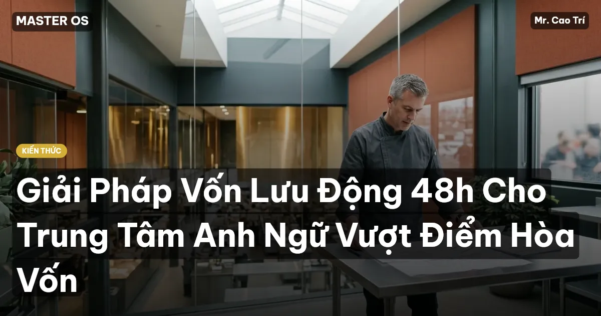 Giải Pháp Vốn Lưu Động 48h Cho Trung Tâm Anh Ngữ Vượt Điểm Hòa Vốn