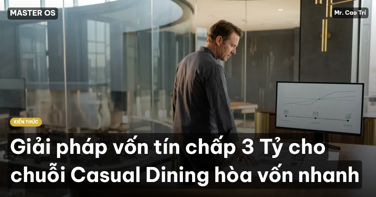Giải pháp vốn tín chấp 3 Tỷ cho chuỗi Casual Dining hòa vốn nhanh
