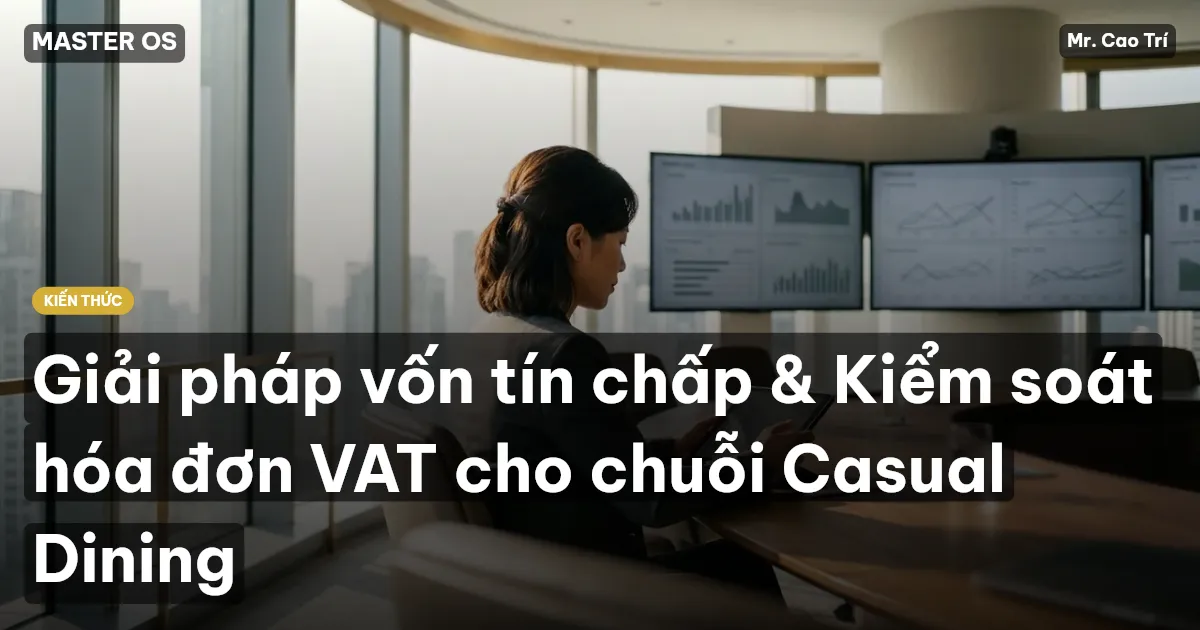 Giải pháp vốn tín chấp & Kiểm soát hóa đơn VAT cho chuỗi Casual Dining