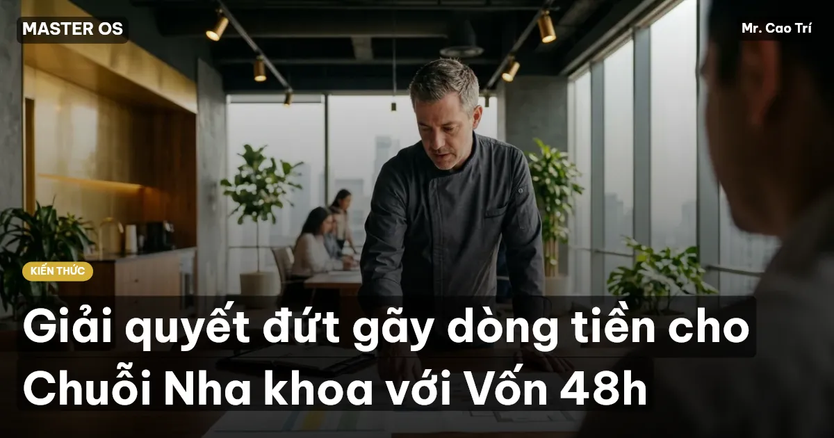 Giải quyết đứt gãy dòng tiền cho Chuỗi Nha khoa với Vốn 48h