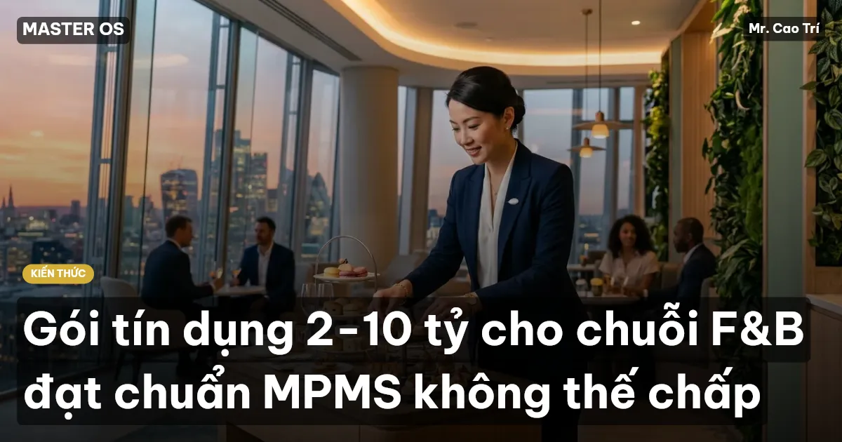 Gói tín dụng 2-10 tỷ cho chuỗi F&B đạt chuẩn MPMS không thế chấp