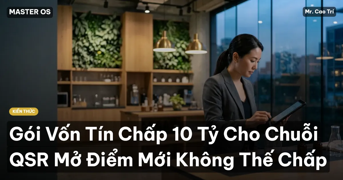 Gói Vốn Tín Chấp 10 Tỷ Cho Chuỗi QSR Mở Điểm Mới Không Thế Chấp