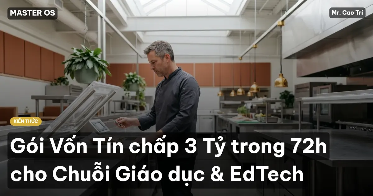 Gói Vốn Tín chấp 3 Tỷ trong 72h cho Chuỗi Giáo dục & EdTech