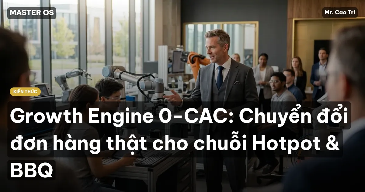 Growth Engine 0-CAC: Chuyển đổi đơn hàng thật cho chuỗi Hotpot & BBQ