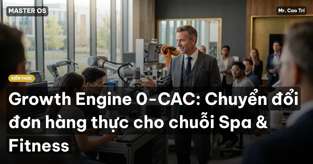 Growth Engine 0-CAC: Chuyển đổi đơn hàng thực cho chuỗi Spa & Fitness