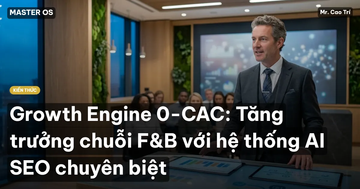 Growth Engine 0-CAC: Tăng trưởng chuỗi F&B với hệ thống AI SEO chuyên biệt