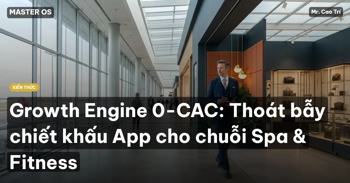 Growth Engine 0-CAC: Thoát bẫy chiết khấu App cho chuỗi Spa & Fitness