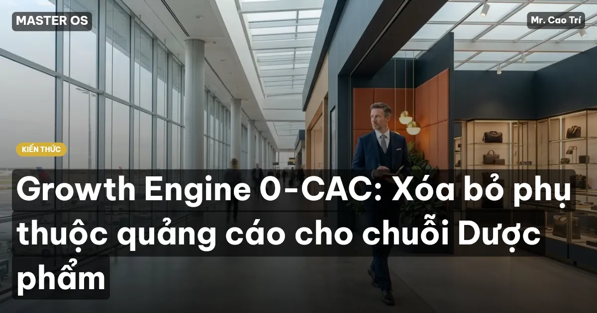 Growth Engine 0-CAC: Xóa bỏ phụ thuộc quảng cáo cho chuỗi Dược phẩm