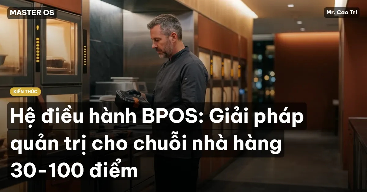 Hệ điều hành BPOS: Giải pháp quản trị cho chuỗi nhà hàng 30-100 điểm