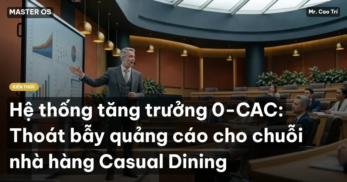 Hệ thống tăng trưởng 0-CAC: Thoát bẫy quảng cáo cho chuỗi nhà hàng Casual Dining