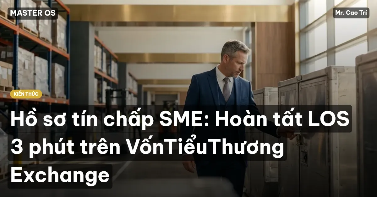 Hồ sơ tín chấp SME: Hoàn tất LOS 3 phút trên VốnTiểuThương Exchange